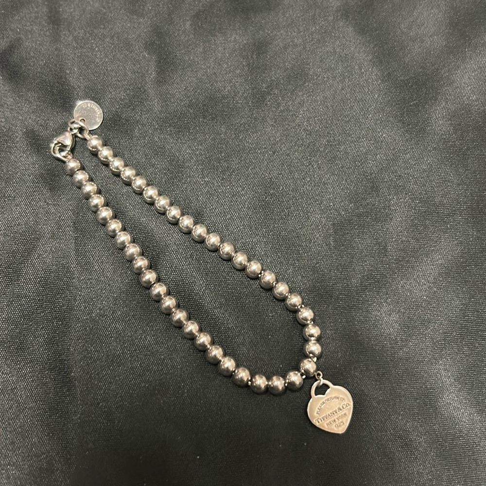 Return to Tiffany Pink Heart Tag Bead Bracelet